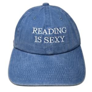 Book of the Month Baseball Cap Blue One Size Slideback Reading Is Sexy Hat